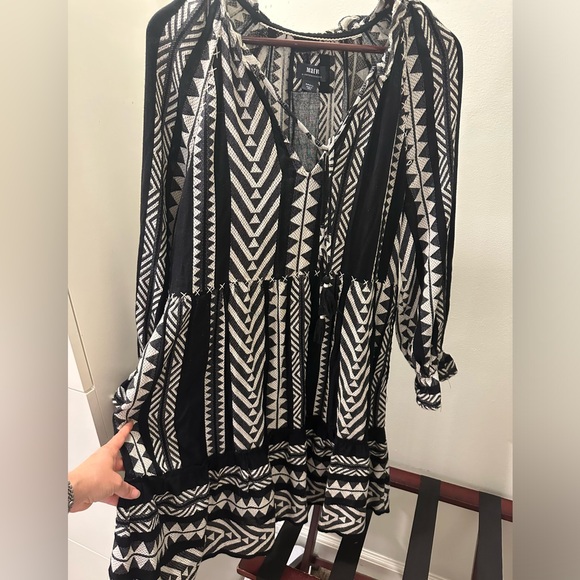 Anthropologie Maeve Tunic Dress, black/white, size S - Picture 2 of 9